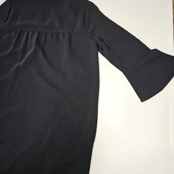 Madewell Starland Black Bell Sleeve Shift Dress Womans Size Large. - Picture 10 of 13